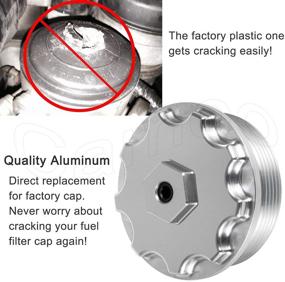 img 1 attached to Высококачественная топливная крышка-фильтр Camoo с портом для измерения давления топлива для дизельного Ford Powerstroke 6.0L 2003-2007 года F250, F350, F450, F550, F650, F750, Excursion - Прочное алюминиевое исполнение