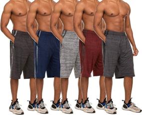 img 1 attached to 🏀 Versatile Men's Athletic Shorts for Basketball, Workout, Gym, and Running
