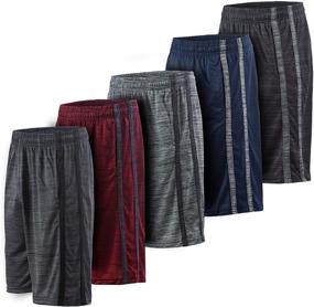 img 4 attached to 🏀 Versatile Men's Athletic Shorts for Basketball, Workout, Gym, and Running