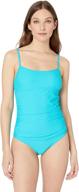 catalina womens shirred piece swimsuit sports & fitness logo