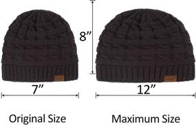 img 2 attached to Оставайтесь уютными с детской зимней вязаной шапкой ViGrace - Теплые флисовые помпоны для девочек и мальчиков