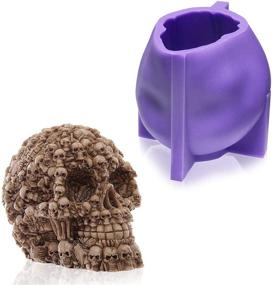 img 4 attached to Skull Silicone Candle Halloween Plaster