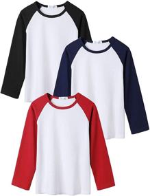 img 4 attached to 👕 Cotton Long Sleeve T Shirts for Girls - Arshiner Baseball Style Clothing and Tops, Tees & Blouses