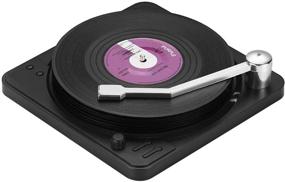 img 3 attached to 🎶 MECOWON Vinyl Record Coasters with Record Player Holder: 6-Pack Cool Coasters for Music Lovers