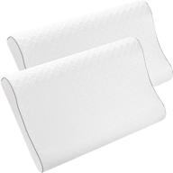 🔥 certipur-us cooling gel memory foam pillow: ultimate support for neck pain, back & side sleepers – 2 pack standard size logo