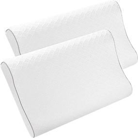 img 4 attached to 🔥 CertiPUR-US Cooling Gel Memory Foam Pillow: Ultimate Support for Neck Pain, Back & Side Sleepers – 2 Pack Standard Size