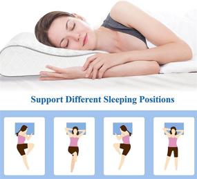 img 1 attached to 🔥 CertiPUR-US Cooling Gel Memory Foam Pillow: Ultimate Support for Neck Pain, Back & Side Sleepers – 2 Pack Standard Size