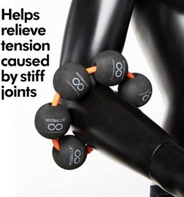 img 2 attached to 🔴 PRIMEKINETIX MyoBalls: Ultimate Muscle Recovery and Joint Relief with Foam Roller TriggerPoint Massage Balls - 1 Set of 7 Black Balls