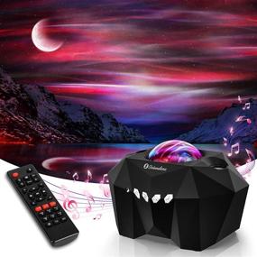 img 4 attached to 🌌 Black Aurora Star Lights Projector with Remote Control, Galaxy Lights Projector for Bedroom/Home, Bluetooth Hi-Fi Stereo Music Speaker - Perfect Room Decor for Party