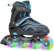 🛼 sowume adjustable roller blades skates - for girls, boys, kids, and adults - outdoor inline skates with full illuminating feature - safe and durable - ideal for women and men - patines para mujer y hombre adultos логотип