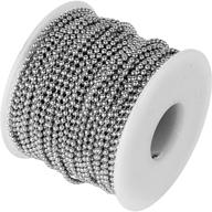 π rust resistant ball chain number 3 aluminum 100 feet spool - 2.4mm diameter: ideal for various applications logo