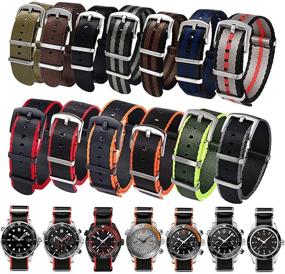 img 2 attached to PBCODE Watch Straps Polished Buckle Men's Watches and Watch Bands