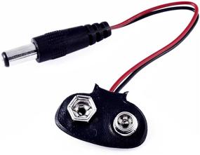 img 1 attached to Corpco 5pack 9v Battery Clip: Best Arduino Power Solution with 2.1mm X 5.5mm Male DC Plug
