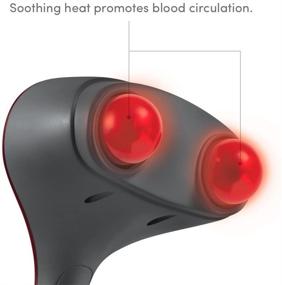 img 1 attached to 💆 HoMedics Compact Percussion Handheld Heated Massager with Adjustable Intensity and Dual Pivoting Heads: Targeted Muscle Kneading for Back, Shoulders, Feet, Legs, Head & Neck