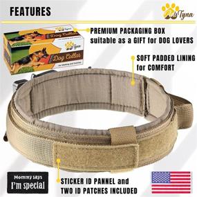 img 1 attached to 🐾 ADITYNA Premium Tactical Dog Collar - Heavy Duty & Adjustable for Large Dogs - German Shepherd's Perfect Collar with Handle (L, Brown)