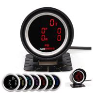 💨 air bag suspension pressure gauge lcd 5 digitals 7 colors 290 psi for air ride with 5pcs electronic sensor meters logo