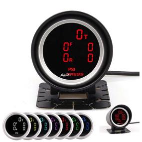 img 4 attached to 💨 Air Bag Suspension Pressure Gauge LCD 5 Digitals 7 Colors 290 PSI for Air Ride with 5pcs Electronic Sensor Meters