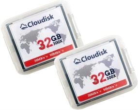 img 2 attached to 📸 Карта памяти Cloudisk 32GB2PK Compact Flash: Карта высокой скорости для фотоаппарата DSLR + считывание Combo