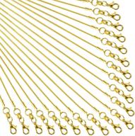 📿 shop the tecunite 24 pack gold plated diy snake chain necklace - ideal for jewelry making, 1.2 mm (20 inches) logo