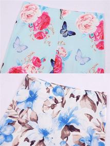 img 2 attached to 🦋 Quedoris Printed Leggings 2 Pack: Stylish Butterfly Collection for Girls' Clothing and Leggings