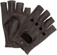 🧤 enhance your style with hombury leather driving dressing women fingerless gloves logo