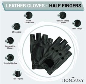 img 3 attached to 🧤 Enhance Your Style with HOMBURY Leather Driving Dressing Women Fingerless Gloves