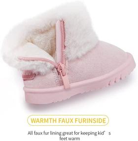 img 2 attached to Warm Winter Fur Lined Baby Snow Boots for Girls and Boys - BMCiTYBM Infant/Toddler/Little Kid Shoes