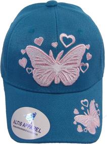 img 3 attached to Youth Pink Butterfly Baseball Cap – Kids Hat