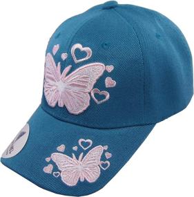 img 2 attached to Youth Pink Butterfly Baseball Cap – Kids Hat