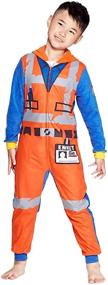 img 4 attached to 🔴 Boys Emmet Micro Fleece Hooded Union Suit Pajamas from LEGO Movie 2: The Second Part
