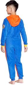 img 2 attached to 🔴 Boys Emmet Micro Fleece Hooded Union Suit Pajamas from LEGO Movie 2: The Second Part
