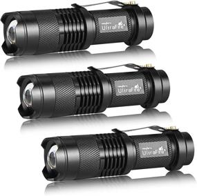 img 4 attached to 🔦 UltraFire Mini Flashlights - 3 Pack of SK68 Single Mode Tactical LED Flashlights - Focus Adjustable, Ultra Bright 300 Lumens Torch