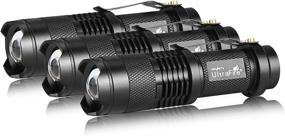 img 3 attached to 🔦 UltraFire Mini Flashlights - 3 Pack of SK68 Single Mode Tactical LED Flashlights - Focus Adjustable, Ultra Bright 300 Lumens Torch