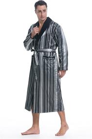 img 2 attached to 🌞 SunRise Polyester Satin Fleece Bathrobe: Luxurious Comfort for a Blissful Morning