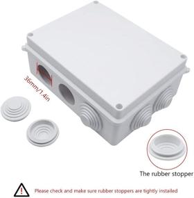 img 1 attached to 🔒 IP65 Waterproof Dustproof Junction Box - Universal Electrical Project Enclosure for DIY Applications - 7.9"x 6.1"x 3.1" (200mmx155mmx80mm) ABS Plastic Case Enclosure