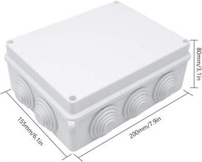 img 3 attached to 🔒 IP65 Waterproof Dustproof Junction Box - Universal Electrical Project Enclosure for DIY Applications - 7.9"x 6.1"x 3.1" (200mmx155mmx80mm) ABS Plastic Case Enclosure