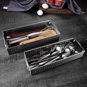 img 2 attached to AIYoo Compartments Stainless Organizer Silverware