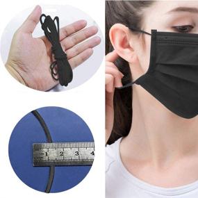 img 1 attached to 🧵 100 Yards Black Elastic Bands for Sewing - Heavy Stretch High Elasticity Knit Elastic Cord for Masks, Sewing Crafts, DIY Mask