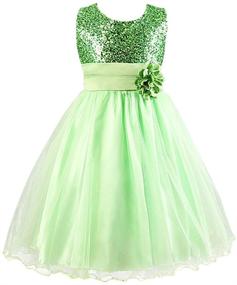 img 3 attached to Stylish Flower Wedding Sequins Girls' Clothing by FREE FISHER