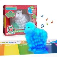 🐑 cocomelon toys musical color learning sheep – color-changing, plays baa baa black sheep nursery rhyme, night light sleep soother mode – girls' and boys' toy, age 2+ logo