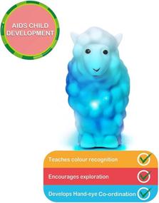 img 3 attached to 🐑 CoComelon Toys Musical Color Learning Sheep – Color-changing, Plays Baa Baa Black Sheep Nursery Rhyme, Night Light Sleep Soother Mode – Girls' and Boys' Toy, Age 2+