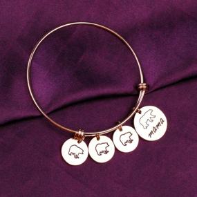 img 3 attached to Mama Bear Bracelet: A Meaningful Adjustable Bangle with Cubs - Perfect Mom Gift!