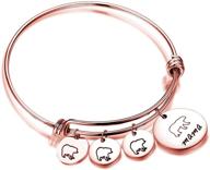 mama bear bracelet: a meaningful adjustable bangle with cubs - perfect mom gift! logo