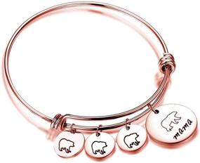 img 4 attached to Mama Bear Bracelet: A Meaningful Adjustable Bangle with Cubs - Perfect Mom Gift!