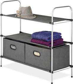 img 4 attached to Whitmor Multipurpose Portable Closet Shelves and Drawers - Ultimate Closet Organization Solution