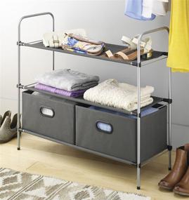 img 3 attached to Whitmor Multipurpose Portable Closet Shelves and Drawers - Ultimate Closet Organization Solution