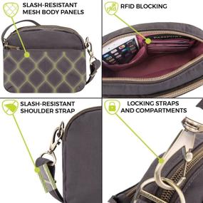 img 2 attached to 🔒 Secure Your Style with Travelon's Smoke Signature Shoulder Handbags & Wallets for Women - Anti-Theft Protection Included