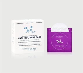 img 1 attached to 🌱 Surface Deep • Dermatologist Developed Anti-Odorant Pads • Clean, Glycolic Powered Deodorant for Women and Men • Vegan, Cruelty Free • Biodegradeable • 30 Pads