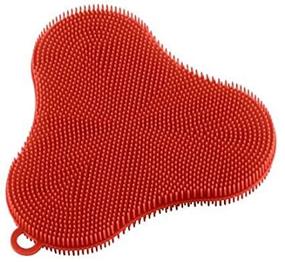 img 4 attached to Red Standard Kuhn 🍀 Rikon Stay Clean Silicone Clover Scrubber