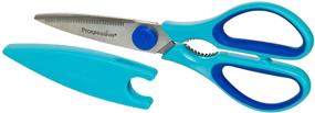 img 1 attached to 🔪 Продуктовый нож Progressive-KT-4008 Prepworks от Kitchen Shears с защитным чехлом, синий: Самый лучший инструмент для легкой подготовки пищи